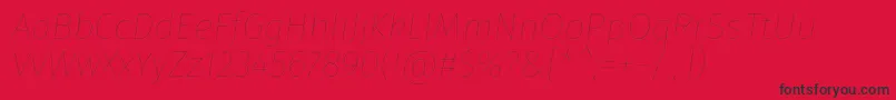 FirasansEightitalic Font – Black Fonts on Red Background