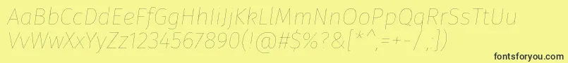 Fonte FirasansEightitalic – fontes pretas em um fundo amarelo