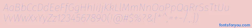 FirasansEightitalic Font – Blue Fonts on Pink Background