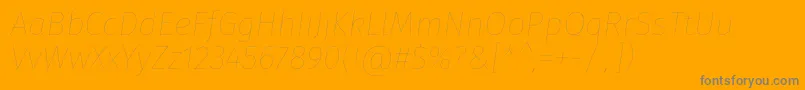 Шрифт FirasansEightitalic – серые шрифты на оранжевом фоне
