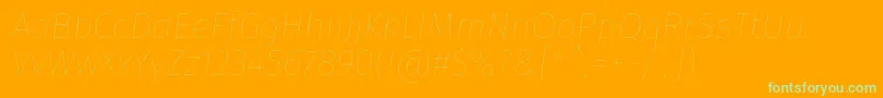 FirasansEightitalic-Schriftart – Grüne Schriften auf orangefarbenem Hintergrund