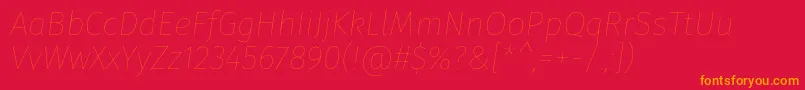 FirasansEightitalic Font – Orange Fonts on Red Background