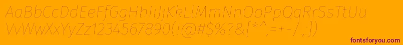 More about FirasansEightitalic Font FirasansEightitalic Font – Purple Fonts on Orange Background