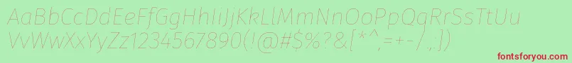 Шрифт FirasansEightitalic – красные шрифты на зелёном фоне