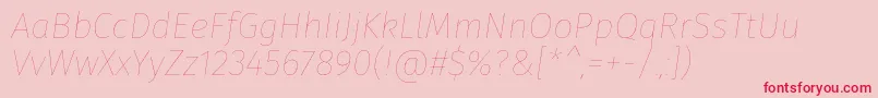 FirasansEightitalic-Schriftart – Rote Schriften auf rosa Hintergrund
