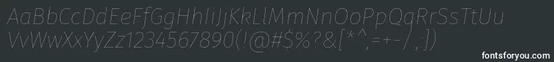 FirasansEightitalicフォントについての詳細 フォントFirasansEightitalic – 黒い背景に白い文字