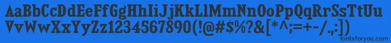 KingsbridgeScBd Font – Black Fonts on Blue Background