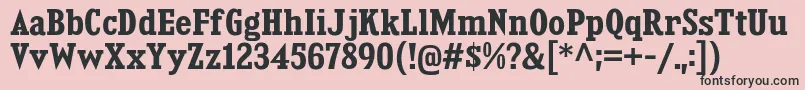 KingsbridgeScBd Font – Black Fonts on Pink Background