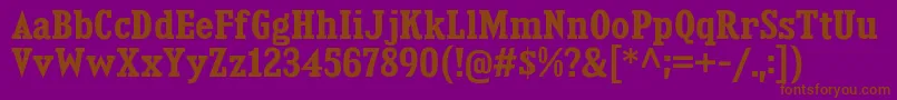 Czcionka KingsbridgeScBd – brązowe czcionki na fioletowym tle