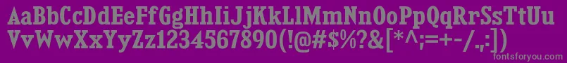 Weitere Informationen zur KingsbridgeScBd-Schriftart KingsbridgeScBd-Schriftart – Graue Schriften auf violettem Hintergrund