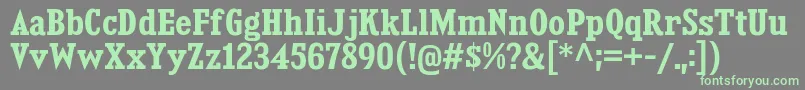 KingsbridgeScBd Font – Green Fonts on Gray Background