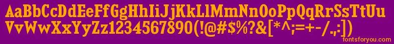KingsbridgeScBd Font – Orange Fonts on Purple Background