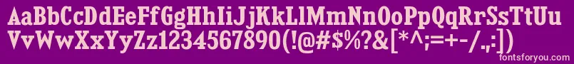 KingsbridgeScBd Font – Pink Fonts on Purple Background