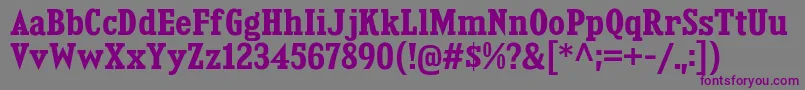 KingsbridgeScBd Font – Purple Fonts on Gray Background