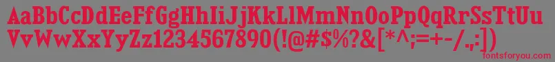 KingsbridgeScBd Font – Red Fonts on Gray Background