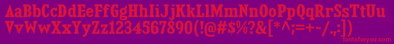 Шрифт KingsbridgeScBd – красные шрифты на фиолетовом фоне