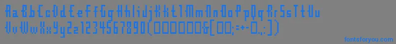 Cubebitmap12point-fontti – siniset fontit harmaalla taustalla