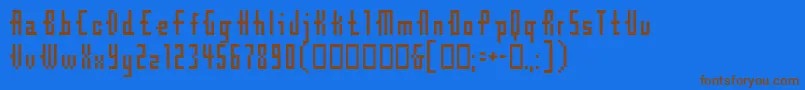 Шрифт Cubebitmap12point – коричневые шрифты на синем фоне