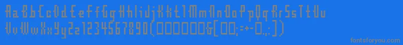 Cubebitmap12point Font – Gray Fonts on Blue Background