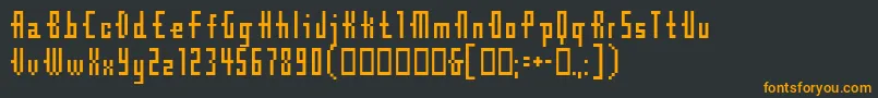 Cubebitmap12point Font – Orange Fonts on Black Background