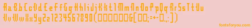 Шрифт Cubebitmap12point – оранжевые шрифты на розовом фоне