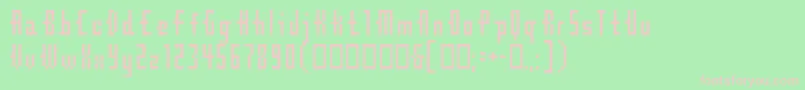 Fonte Cubebitmap12point – fontes rosa em um fundo verde
