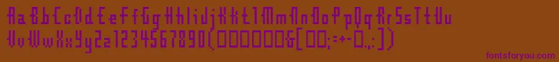 Cubebitmap12point Font – Purple Fonts on Brown Background