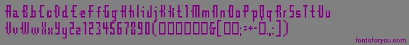 Шрифт Cubebitmap12point – фиолетовые шрифты на сером фоне