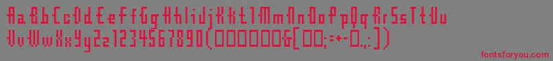 Шрифт Cubebitmap12point – красные шрифты на сером фоне