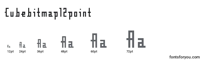 Размеры шрифта Cubebitmap12point