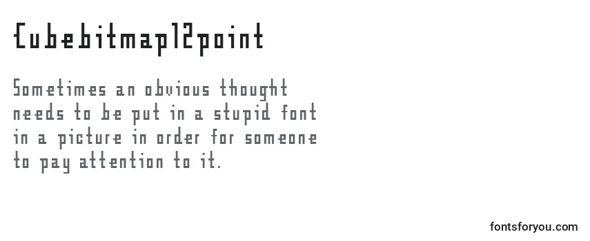 Cubebitmap12point Font