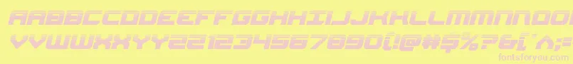 Gearheadhalfital Font – Pink Fonts on Yellow Background