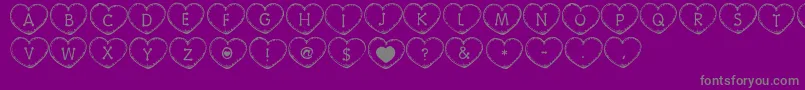 CountryHearts Font – Gray Fonts on Purple Background