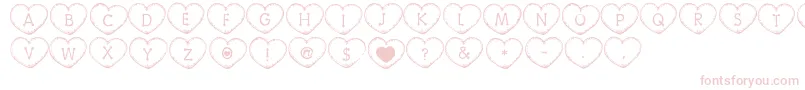 CountryHearts Font – Pink Fonts on White Background