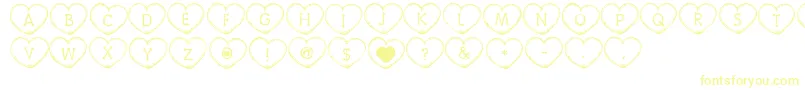 CountryHearts Font – Yellow Fonts on White Background