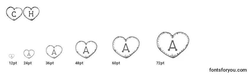 CountryHearts Font Sizes
