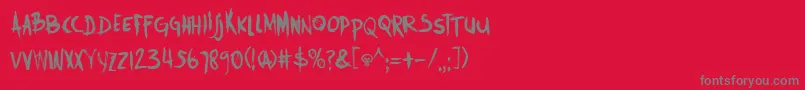 DkTrollslayer Font – Gray Fonts on Red Background