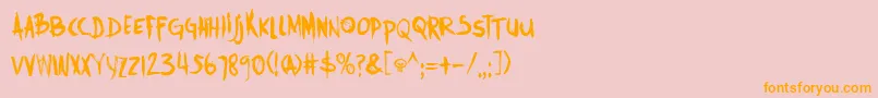 DkTrollslayer Font – Orange Fonts on Pink Background