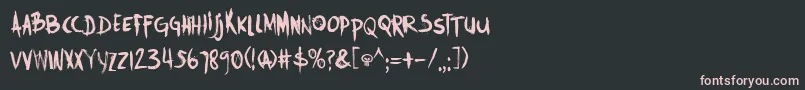 fuente DkTrollslayer – Fuentes Rosadas Sobre Fondo Negro