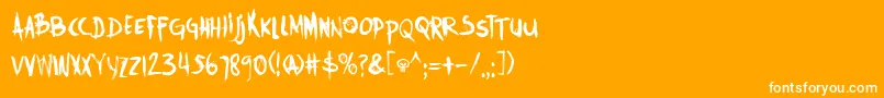 DkTrollslayer Font – White Fonts on Orange Background