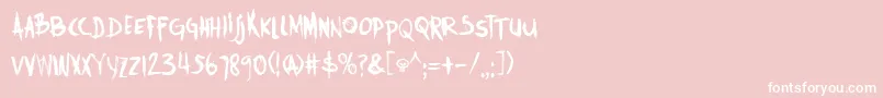 DkTrollslayer Font – White Fonts on Pink Background