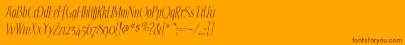 EchelonItalic Font – Brown Fonts on Orange Background