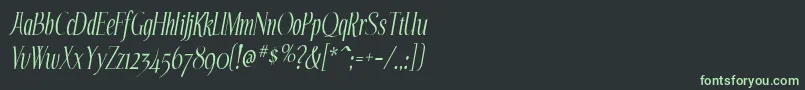EchelonItalic Font – Green Fonts on Black Background