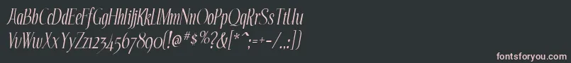 EchelonItalic Font – Pink Fonts on Black Background