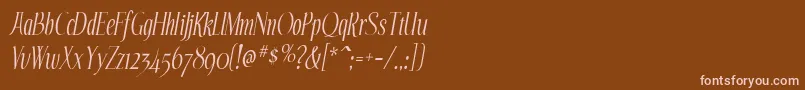 EchelonItalic Font – Pink Fonts on Brown Background