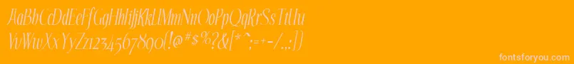 EchelonItalic-Schriftart – Rosa Schriften auf orangefarbenem Hintergrund