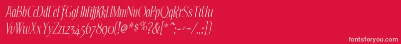 EchelonItalic Font – Pink Fonts on Red Background