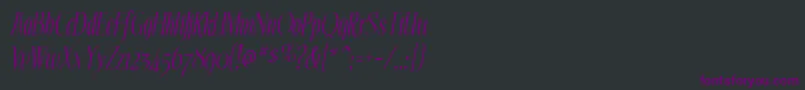 EchelonItalic Font – Purple Fonts on Black Background