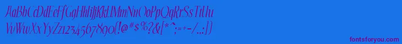 EchelonItalic Font – Purple Fonts on Blue Background