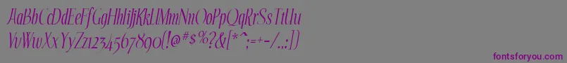 EchelonItalic Font – Purple Fonts on Gray Background